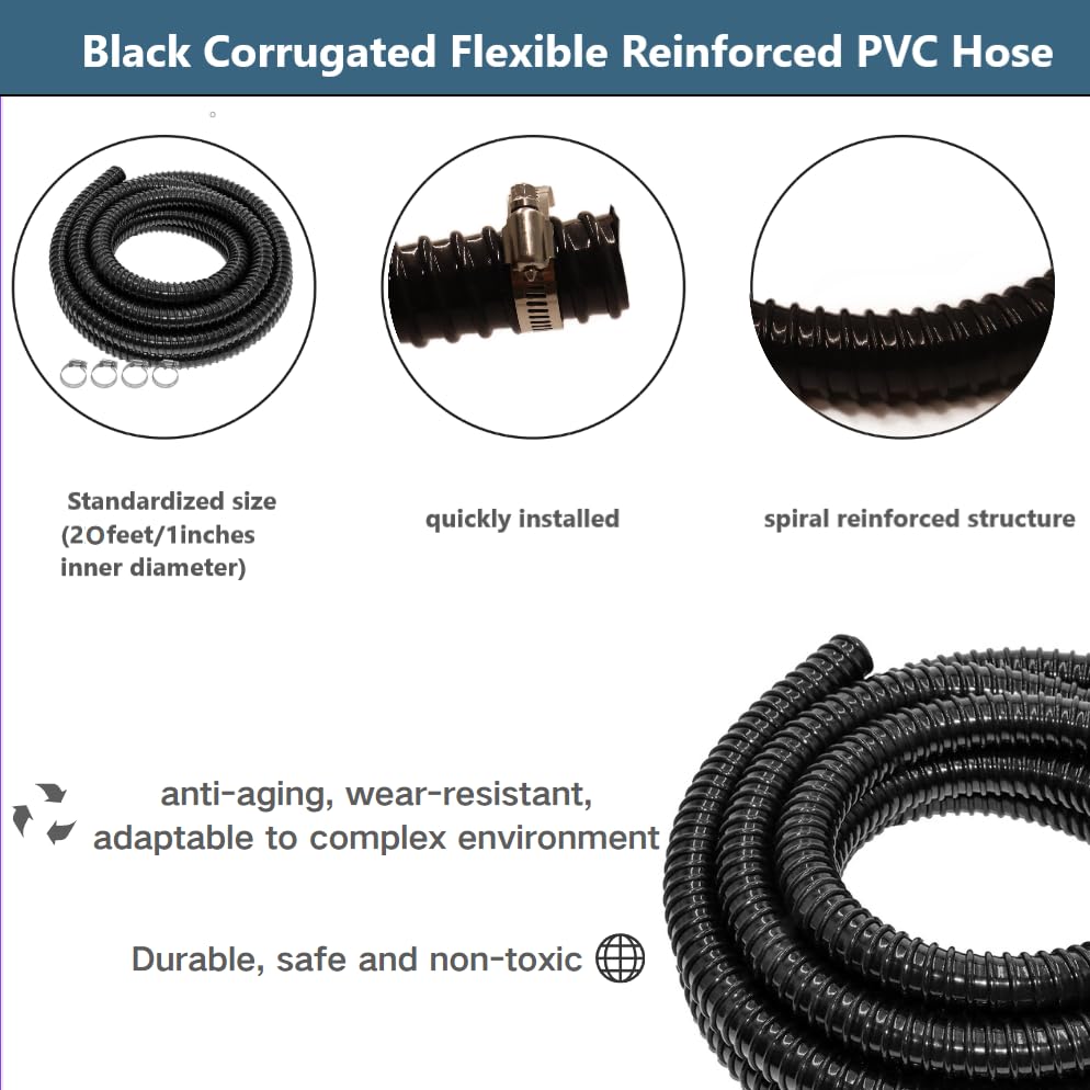 SFHXL stainless steel clamps included with pond tubing kit