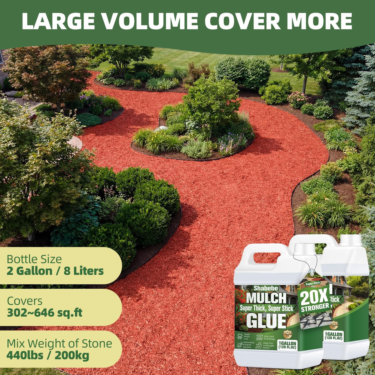 DIY mixing steps with water and Shabebe Mulch Hold.
