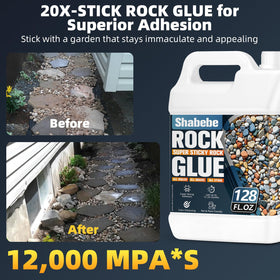 Shabebe Grip Max adhesion delivers strong binding for stones and mulch.