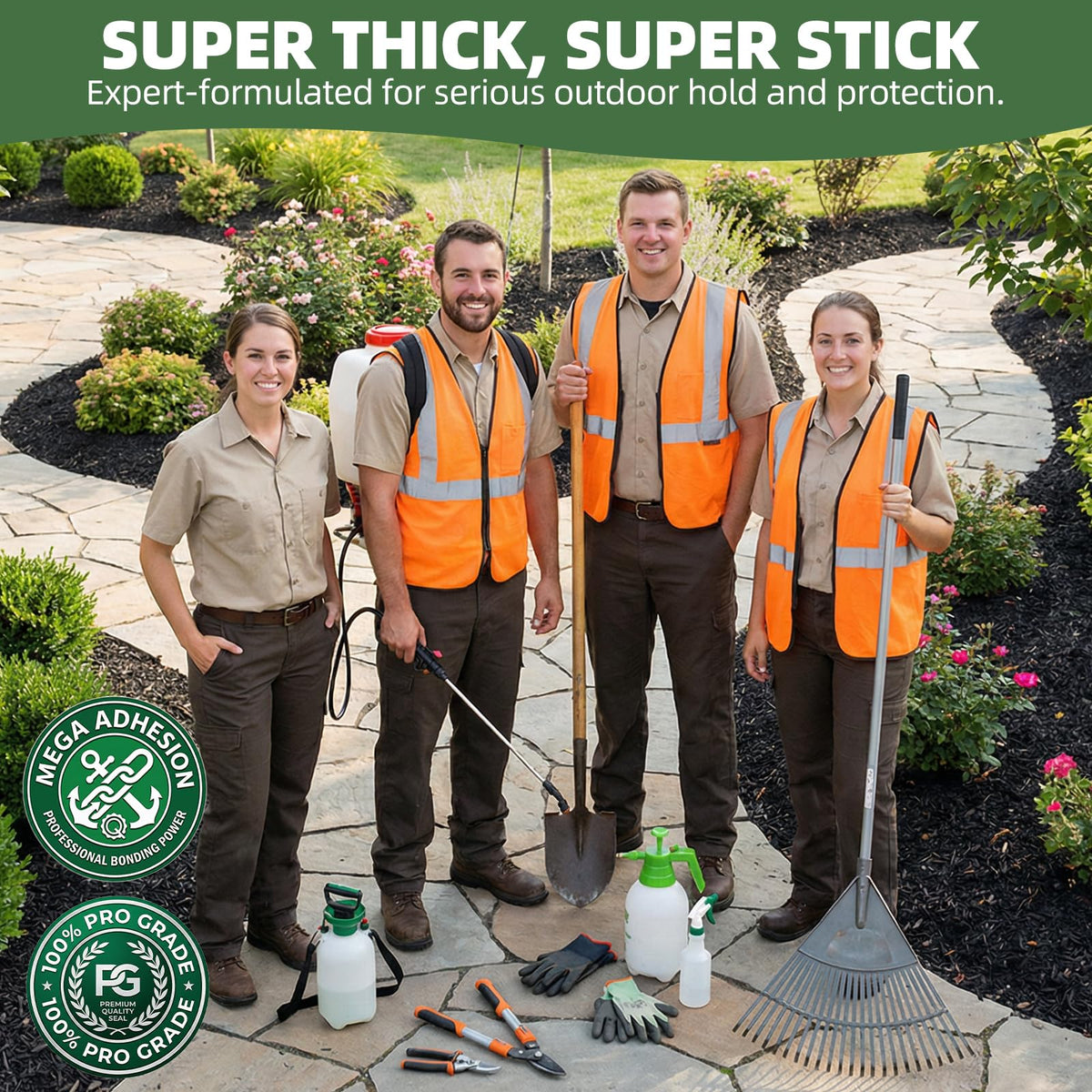 Shabebe Mulch Hold kit in the box for all-in-one landscaping setup.
