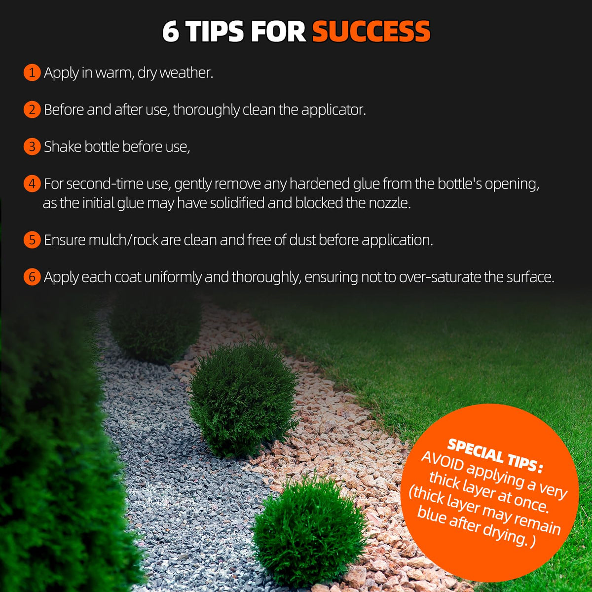 Shabebe Mulch Hold dries in hours for a long-lasting hold.