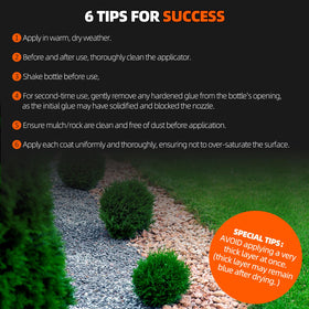 Shabebe Mulch Hold dries in hours for a long-lasting hold.