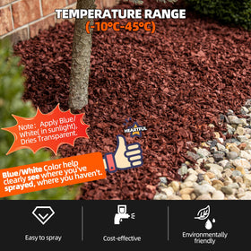Shabebe Mulch Hold water-based, safe for pets and plants.