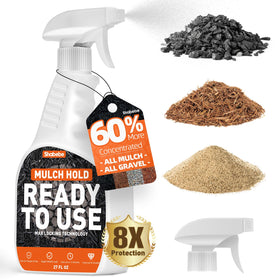 Shabebe Mulch Hold spray bottle ready for quick, even application.