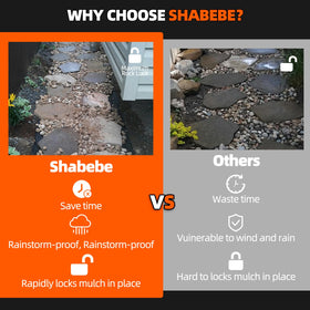 Shabebe Mulch Hold weather-resistant bond to endure seasonal elements.