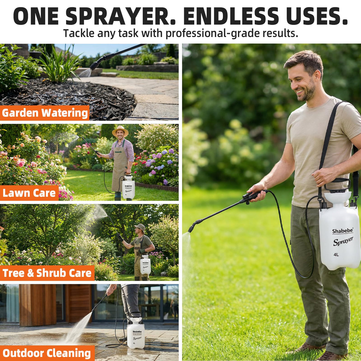 Shabebe extended-wand-flexible-hose provides reach for tight spots and precise application.