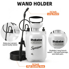 Shabebe large-4l-tank landscaping sprayer minimizes refills for extended outdoor projects.