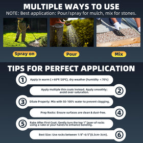 Shabebe Rock Glue kit outdoors with natural finish.