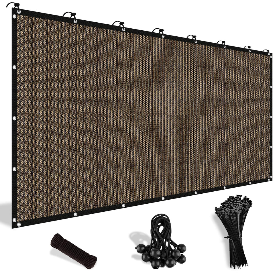 Shade&Beyond 90% sun shield mesh shade for patio protection against UV rays.