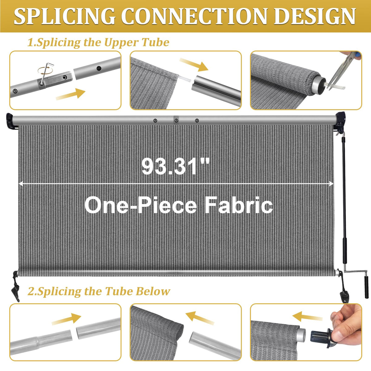 Shade&Beyond cordless wand operation for safe, smooth height adjustment.