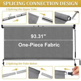 Shade&Beyond cordless wand operation for safe, smooth height adjustment.