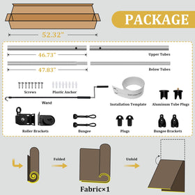 Shade&Beyond easy DIY installation kit with pre-cut template for speed.