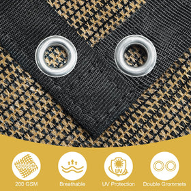 Shade&Beyond reinforced grommets edge design enhances wind resistance and easy tensioning.