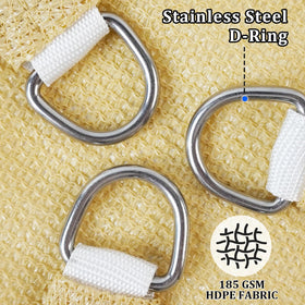 Shade&Beyond curved edges prevent water pooling and extend sail life