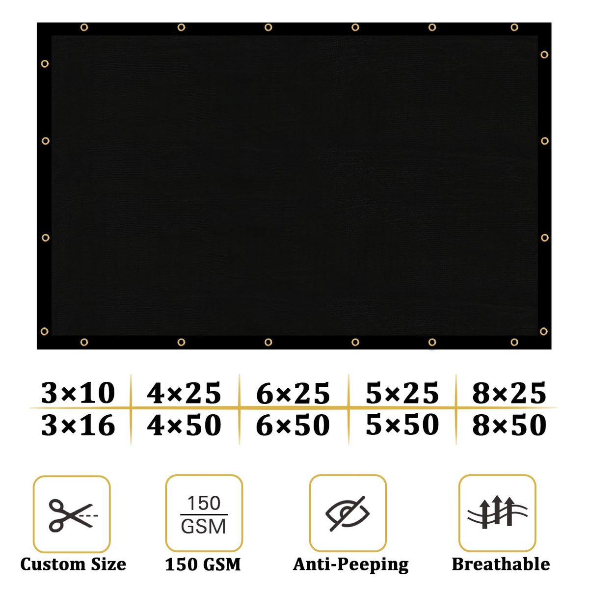 Shade&Beyond double reinforced edges strengthen wind resistance and tear resistance.
