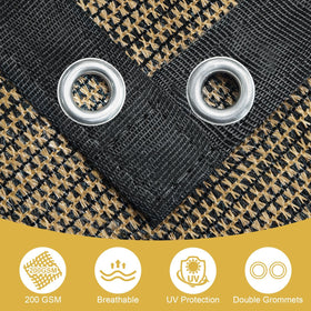 Shade&Beyond easy install with grommets highlights fast setup on patios and carports