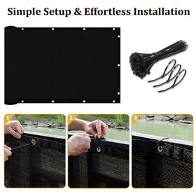 Shade&Beyond easy-installation-zip-ties enable quick setup.