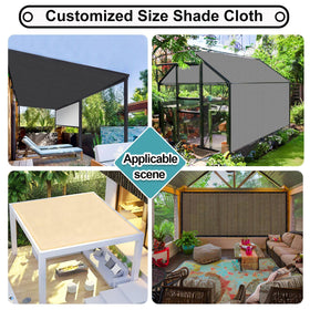 Shade&Beyond mocha color shade cover complements outdoor decor while blocking sun