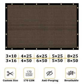 Shade&Beyond privacy screen with grommets ready for secure fence attachment