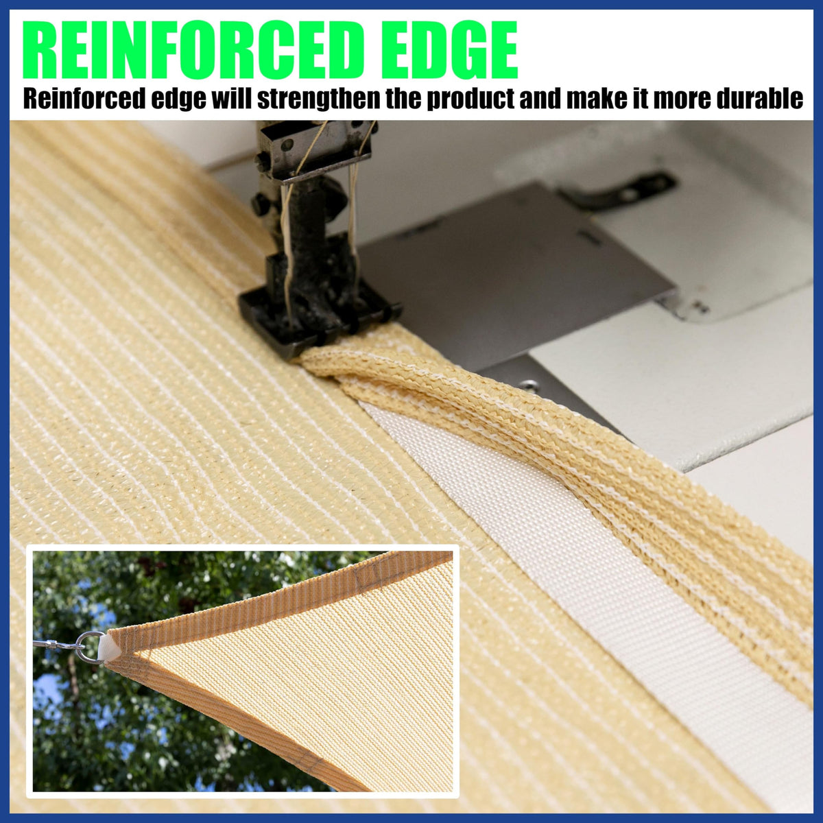 ShadeMart custom-size shade sail fits unique outdoor spaces