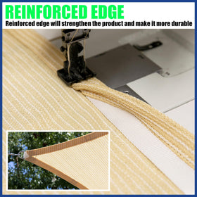 ShadeMart custom-size shade sail fits unique outdoor spaces