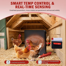 Shaledig 200W radiant plate delivers energy-efficient warmth for cold weather brooders.