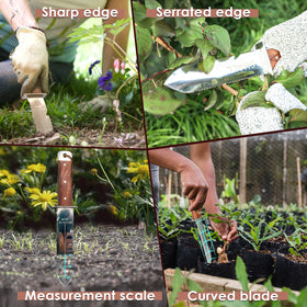 SHALL Hori Hori full-tang construction improves leverage and durability.