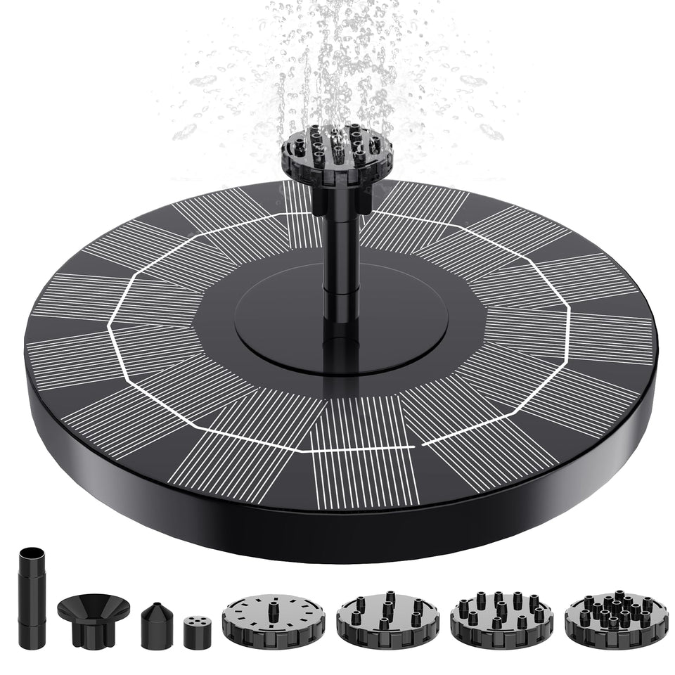 SHANCHAHUA bird bath fountain six-nozzles enhances garden water display