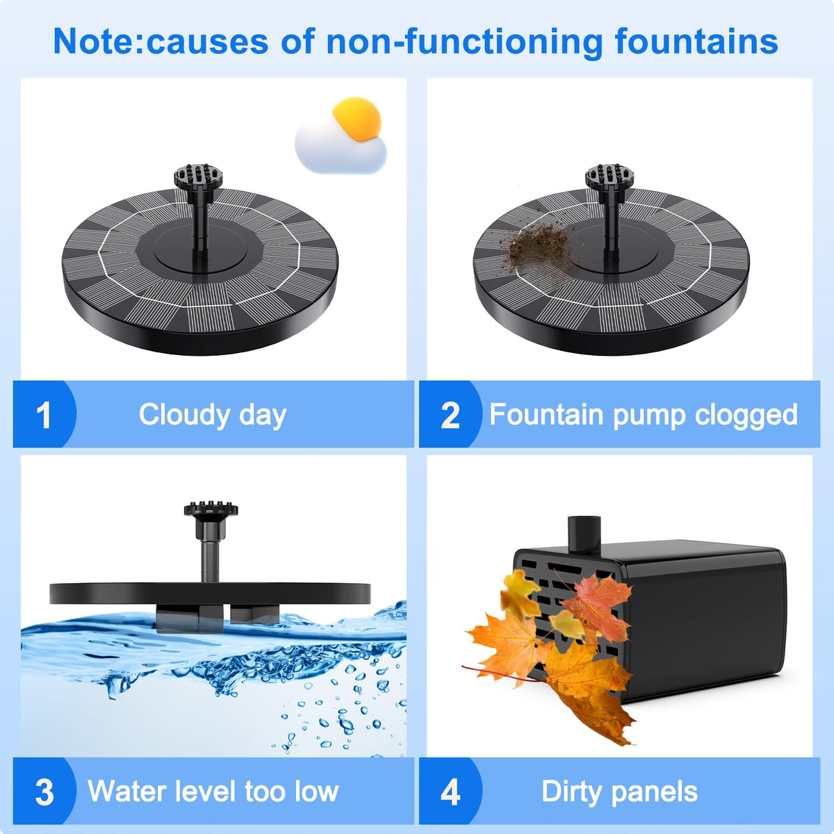 SHANCHAHUA multiple spray patterns for versatile water displays