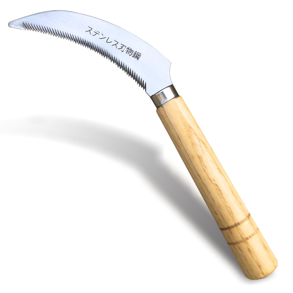 SHANFEEK Grass Sickle with Sawtooth Blade ready for precise weed cutting in tight gaps