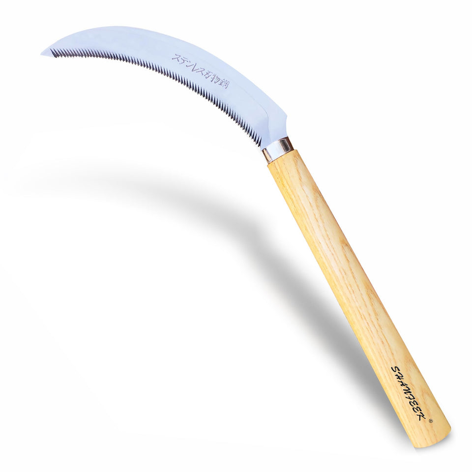 SHANFEEK Grass Sickle with Sawtooth for precise cuts in dense grass.