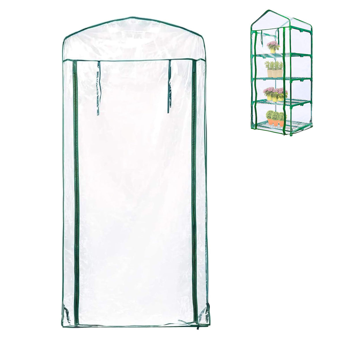 SHANGXING 4-tier roll-up door greenhouse cover with clear visibility for easy monitoring.
