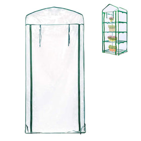 SHANGXING 4-tier roll-up door greenhouse cover with clear visibility for easy monitoring.