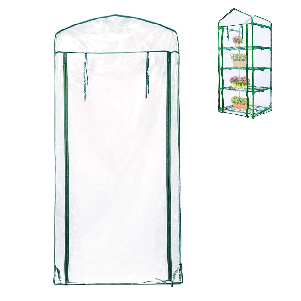 SHANGXING 4-tier roll-up door greenhouse cover with clear visibility for easy monitoring.