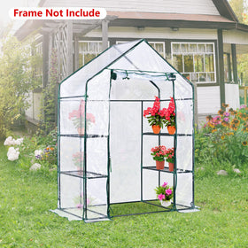 SHANGXING roll-up zipper door detail on greenhouse cover