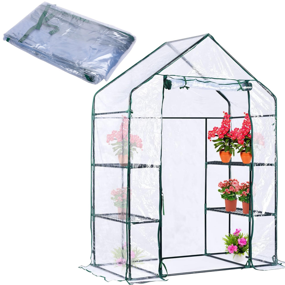 SHANGXING walk-in greenhouse cover with roll-up door for easy access and ventilation