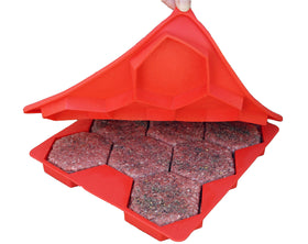 Shape+Store Burger Master press forms uniform patties for consistent grilling.