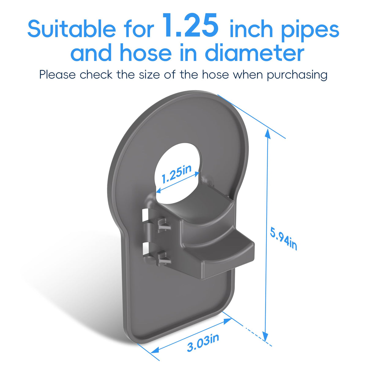 SHAPON hose holder cable-tie groove keeps hoses in place