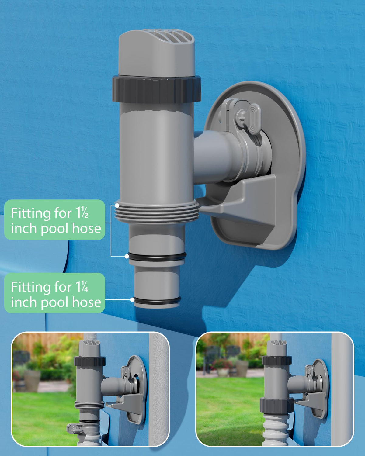 SHAPON hose holders prevent sag and damage during high water pressure.