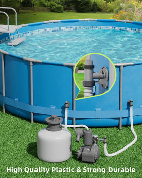 SHAPON installation kit makes above ground pool setup quick and tidy.