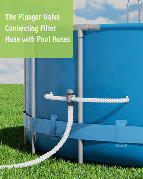 SHAPON plunger valve open to demonstrate easy water flow management for pool filtration