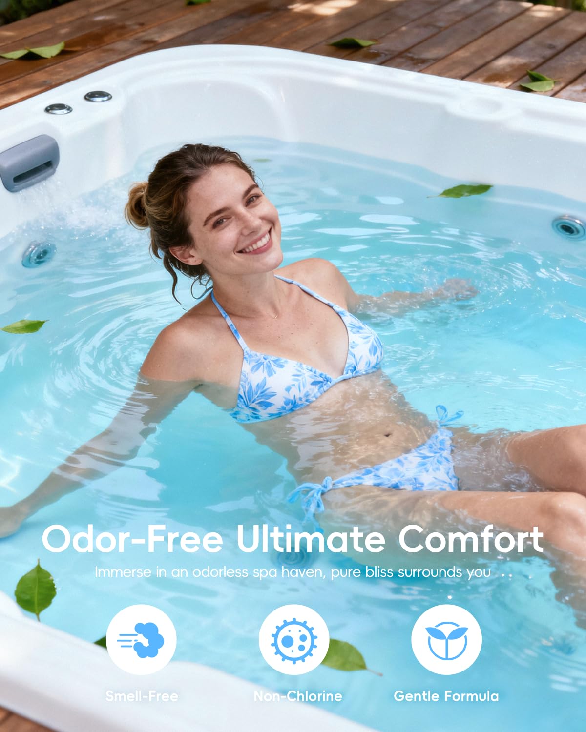 SHAPON shock product being added to spa water