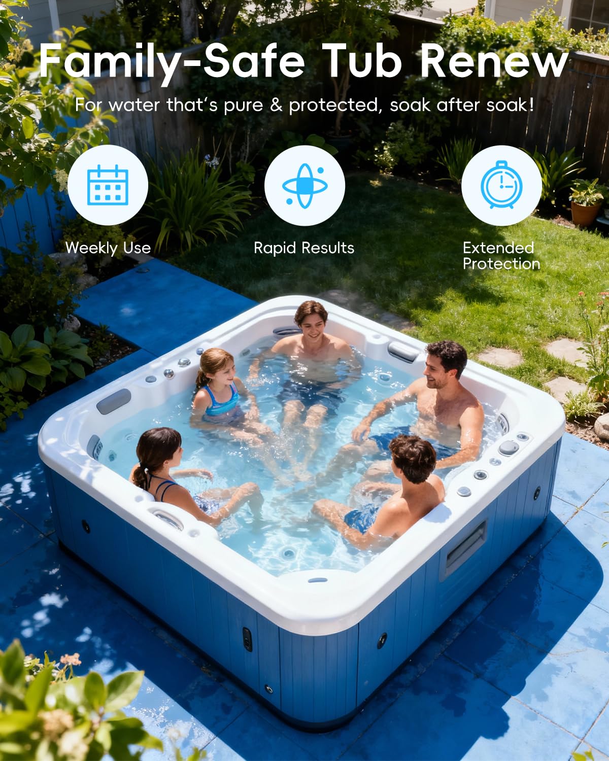 SHAPON safe for spa surfaces and plumbing