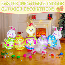 Shappy Easter bunny outdoor decor made of durable polyester