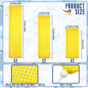 Shappy finch sock feeder yellow mid-size for compact yards in use