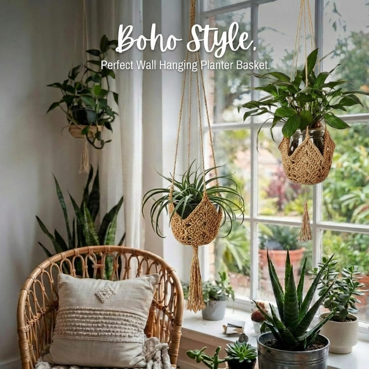 Shappy hanging pot setup fits 3 to 12 inch pots.