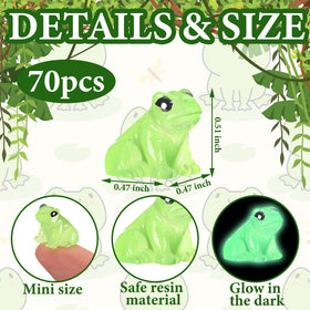 Shappy mini frogs on moss landscape for charming terrarium accents.