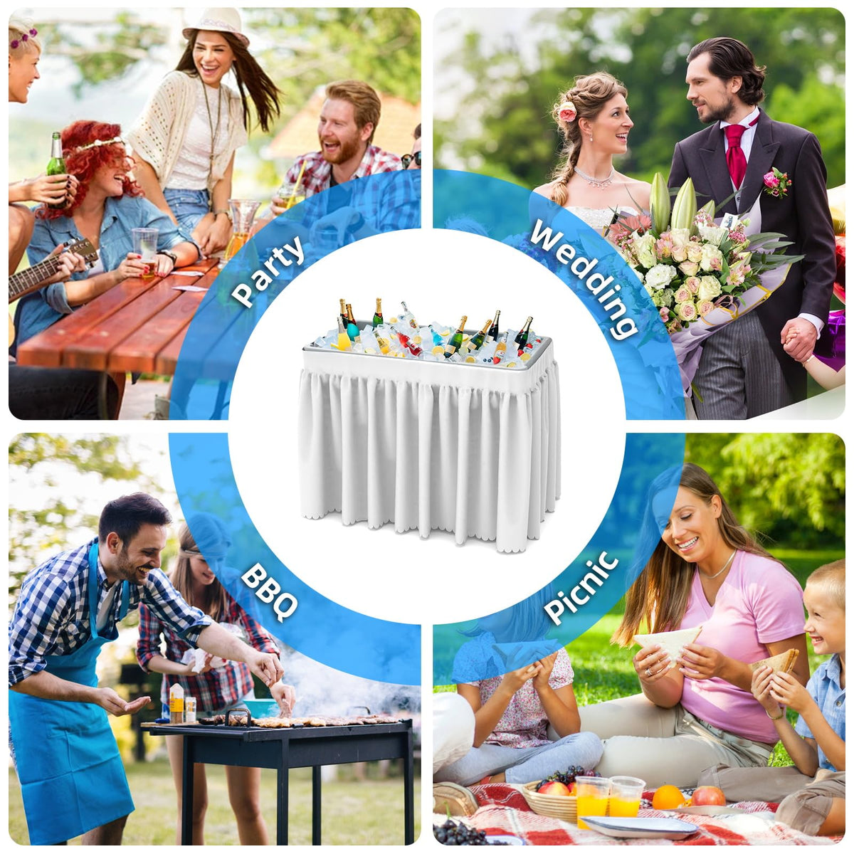 Easy assembly of ShareWIN folding ice table with included instructions.