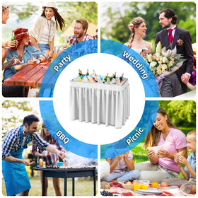 Easy assembly of ShareWIN folding ice table with included instructions.
