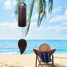 Sharita 28-inch outdoor wind chime on patio